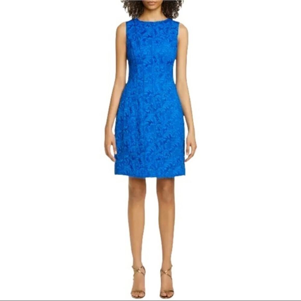 Adam Lippes Corded Lace Flare Dress Cobalt 8 NWT - Picture 14 of 14